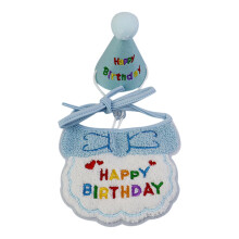 Chapeau d'anniversaire pour petit chien ou chat, bandana mignon pour animaux de compagnie, accessoires de fête, broderie chiot, ornements, convient