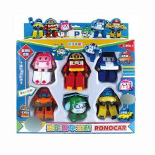 6-i-1 koreansk animeret tegneserie Robocar Poli transformationsrobotbil sakssæt_lp83168-6