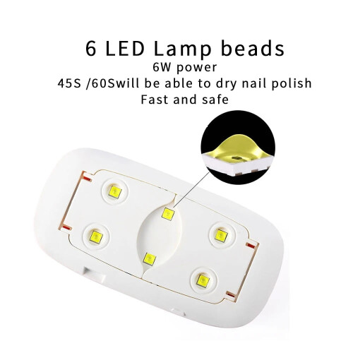 1/2/3/4/5 Μικρή λάμπα νυχιών Gel UV LED, φορητή USB, στεγνωτήρας νυχιών με φως Gel UV, λάμπα 1