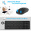 Set composto da tastiera e mouse wireless, mouse USB wireless e tastiera per computer, compatto e silenzioso. 2