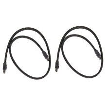 2 cavi dati SATA3.0III SATA3 a 7 pin da 50 cm, 6 Gb/s, per SSD, HDD, con guaina in nylon, di alta qualità (nero)
