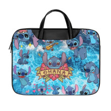 Taška na počítač Stitch, taška na notebook, úložná taška na počítač s kreslenými motívmi, kožený vodeodolný a nárazuvzdorný