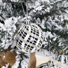 Viflosae Christmas Ball Ornaments 6cm/6pcs or 8cm/6pcs, Black Vintage Tree Decor, compatible with Christmas & Black Friday Deals