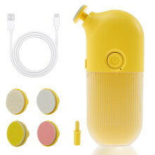 Tysrjsv Elektrisk Babynegletrimmer, 5 Slibehoveder, Genopladelig, 2 Hastigheder, Stille, Sikker for Babyer, Børn, Voksne, Kompatibel med