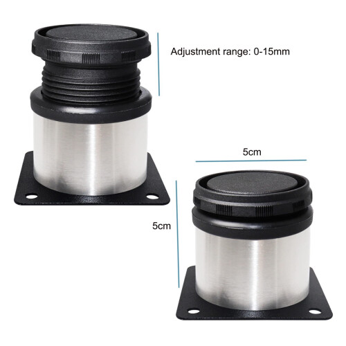 Stainless Steel Adjustable Cabinet Legs 8 pcs 50mm 1