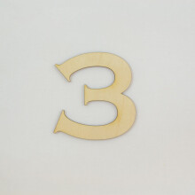 stuk, 15 cm x 0,6 cm houten cijfers in het lettertype Copperplate Gothic Bold. Ideaal voor knutselprojecten en diverse decoraties.