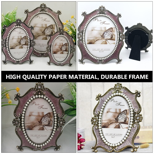 Cadre photo, support en métal, décoration classique, support pour mariage 2