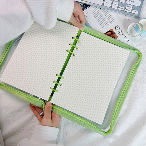 Harmtty Diary Binder Flower Zipper A5 6 Rings with Assorted Colors 2
