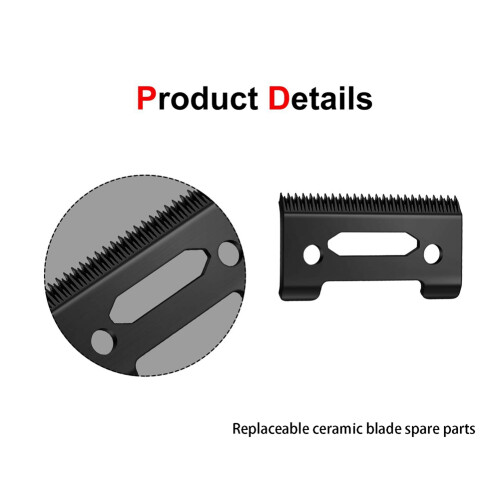 4 Pcs Ceramic Blade Ceramic Replacement Cutter ,28 Teeth Ceramic Clipper Blade Replacement Cutter 2-Hole Clipper,Black 1