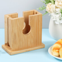 NUAHRHY Bamboo Bagel Slicer Holder - Reusable, Multifunctional Cutting Guide for Bagels, Toast, Bread - Compatible with Standard Bagels