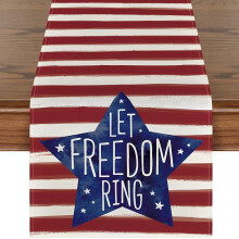 Chemin de table patriotique AURIGATE à carreaux Buffalo, motif camion Freedom, 33 x 183 cm, pour la décoration intérieure et extérieure des