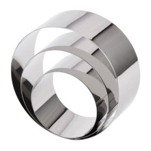 3pcs Stainless Steel Cake Rings Baking Molds Set, Rust Resistant, Easy Clean, Multiple Sizes