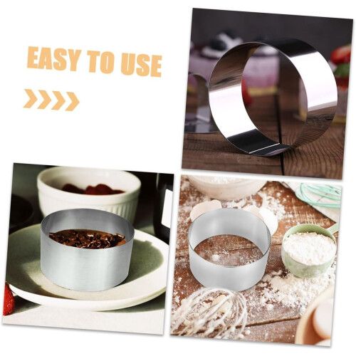 3pcs Stainless Steel Cake Rings Baking Molds Set, Rust Resistant, Easy Clean, Multiple Sizes 2