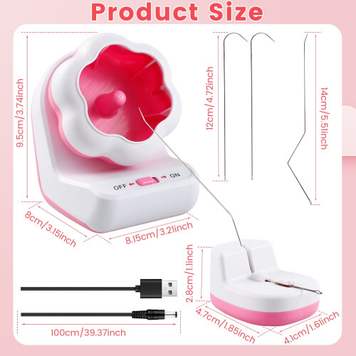 Electric Bead Spinner with Base, 2 Needles - Fast & Effortless Clay Bead Making Machine 1
