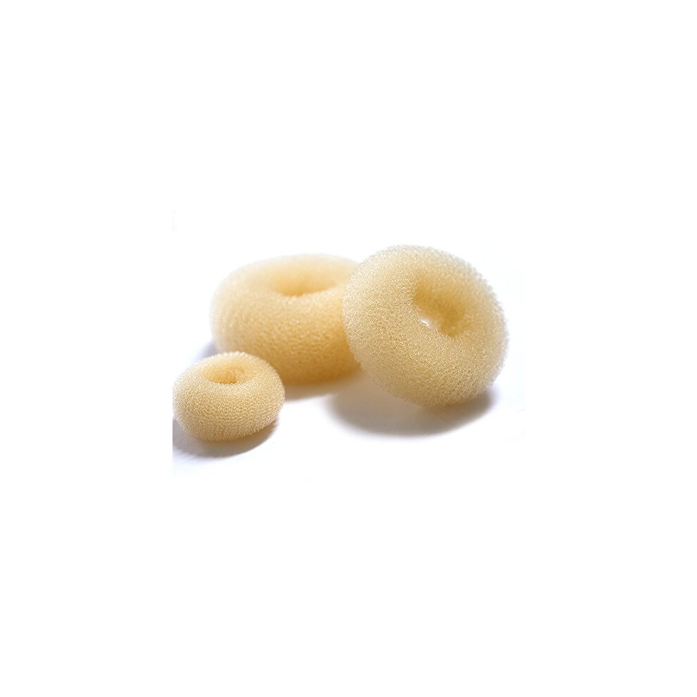 Blonde Hair Donut Bun Maker Set for Women Girls Kids, Fast Styling with Multiple Size Options