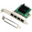 Προσαρμογέας διακομιστή Ethernet 4 θυρών RJ-45 Κάρτα δικτύου Gigabit PCI-E X1Interface 4