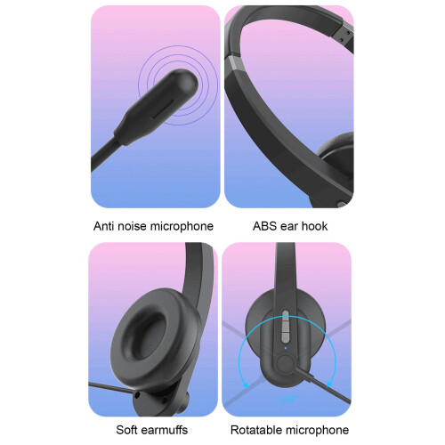 Fnyoxu Bluetooth Headset with Microphone,V5.0,Wireless Headset for Mic,Phone,Offices,black 2