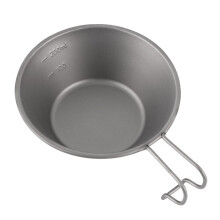 Titanium Bowl with Handle Cookware Portable Bowl Tableware for Camping Hiking Backpacking Picnic
