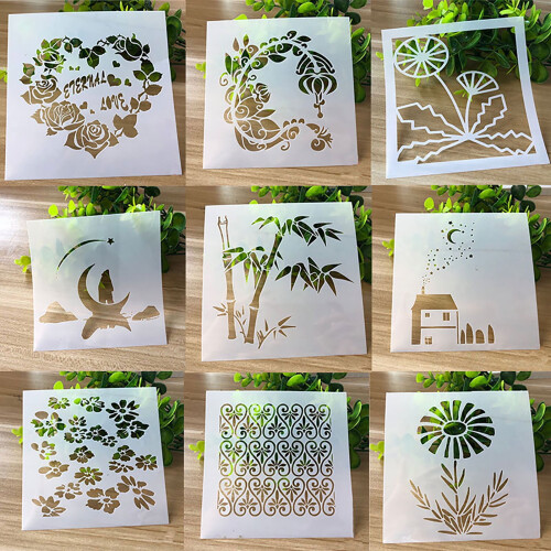 Set di stencil floreali AURORA TRADE – 9Creative Designs 2
