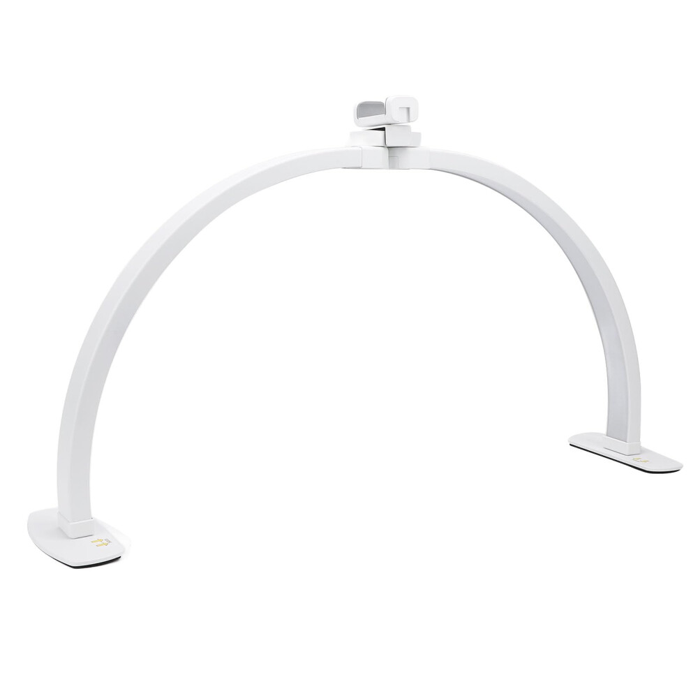 Foldable Half Moon LED Nail Desk Lamp with Phone Holder and Adjustable Brightness