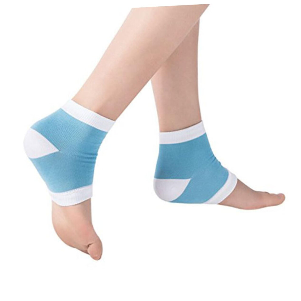 Moisturizing Gel Heel Socks with Vitamin E, Open Toe Sleeves for Dry Cracked Feet Care