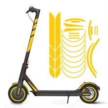 Reflective Stickers Yellow Wheel Cover for Enhanced Night Visibility for Xiaomi M365 Pro Electric Scooter