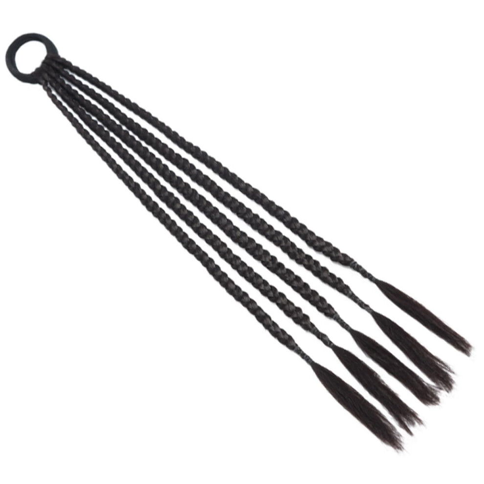 Braided Ponytail Extension with Elastic Band, Long Synthetic Twist Braid for Women Adjustable Length