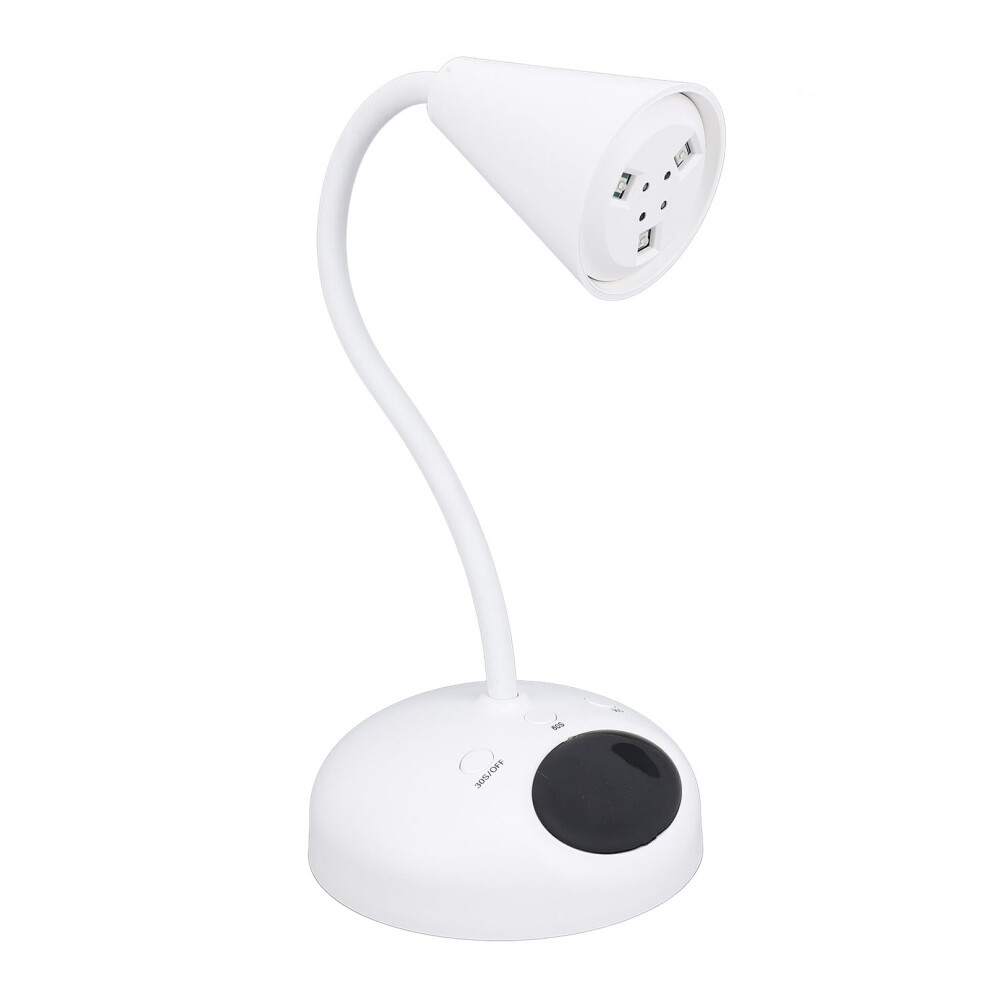 LED Nail Lamp with Dual Wavelength, Fast 5s Gel Curing, 360 Gooseneck UV Dryer for Salon and Home