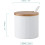 Ceramic Sugar Bowl with Lid and Spoon for Kitchen Coffee Tea, White Storage Jar Container 2