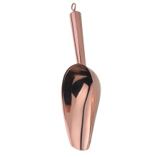 Stainless Steel Ice Scoop with Ergonomic NonSlip Grip, Rose Gold Multipurpose Kitchen Use