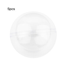 Fillable Decoration Spheres for Accommodating Candies And Small Gifts, 5 Clear Acrylic Ornaments Ideal for Christmas Crafting Supplies (5Cm)