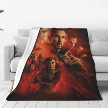 Een schattige Doctor Strange anime deken, perfect voor Marvel-fans, gemaakt van superzacht en lichtgewicht flanel, 152 x 127 cm, een gezellig cadeau