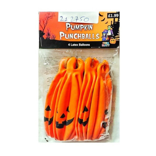 Kürbis-Punschbälle Latexballons (4er-Pack)
