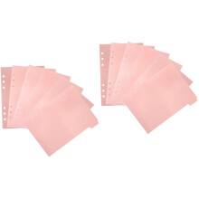 Eease 12 stk. ringbindsdelere A5 notesbogsdelere med faner aftagelige farvede sidemarkører