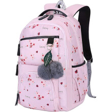 Damenrucksack, College-Rucksack, Canvas-Rucksack, Schulrucksack, Rucksack für Teenager-Mädchen, Schulrucksack, College-Rucksack (Pink)