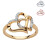 Δαχτυλίδι αρραβώνων - Elegant Shining Alloy, Κοίλη διπλή καρδιά, γυναικεία βέρα, αξεσουάρ 8