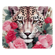 Tappetino per mouse con design leopardato rosa - Compatibile con tutti i mouse, base in gomma antiscivolo, scorrimento fluido, resistente e portatile.