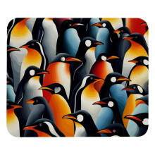 Tappetino per mouse Snow Ice Penguins C con base in gomma antiscivolo, 8,3'' x 9,8'', quadrato, ideale per gaming, ufficio, laptop, scrivania, scuola