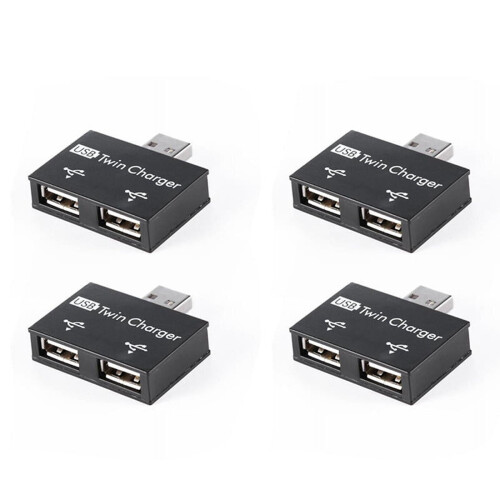 Φορτιστής 4X USB2.0 αρσενικό σε διπλό θηλυκό, διπλής θύρας USB DC5V, διακλαδωτής