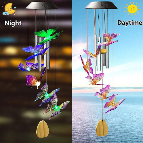 YiFudd e lampada a campanelli a vento a LED per giardino