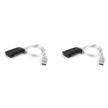 2X PC USB 2.0 till SATA IDE 40-pins kabeladapter för 2,5 3,5 hårddisk