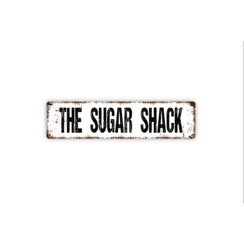 Η πινακίδα Sugar Shack Sign, ρουστίκ μεταλλική πινακίδα δρόμου ή πινακίδα ονόματος