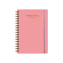Carnet de planification hebdomadaire - Agenda hebdomadaire, bloc-notes de gestion du temps, planificateur quotidien, hebdomadaire et mensuel