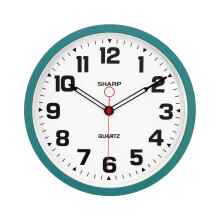 Compatibile con l'orologio da parete SHARP Matte Teal da 12 pollici, silenzioso, senza ticchettio, moderno ed elegante, al quarzo, a batteria, di