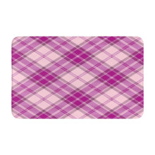 Tapete de porta xadrez argyle roxo, antiderrapante e lavável para uso interno e externo, 50,8 x 80 cm, compatível com decoração de Natal e festas