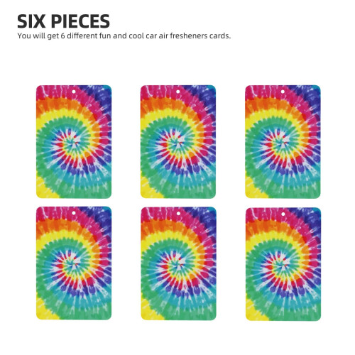Αρωματικά χώρου αυτοκινήτου Tie Dye6 τεμάχια με άρωμα αξεσουάρ αυτοκινήτου, 1