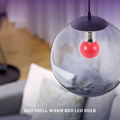 Winyuyby E27LED Λάμπα με ζεστό κόκκινο φως Πλαστική λάμπα (Ισχύς 0.5W, Κόκκινη) 1