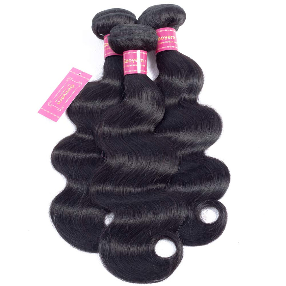 Brazilian Body Wave Hair Extensions 3 Bundles Virgin Human Hair Natural Color 12A Grade 1216''