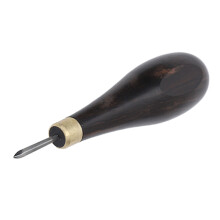 Stitching Awl Leather Craft Tool Rhomb Shaped Leather Reamer With Hardwood Maple Handle Strong Penetration Smoother Surface For Leather Perforation