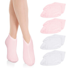 Moisturizing Socks Overnight Lotion for Dry Feet, Breathable Cotton Spa Fit, 4 Pairs Women and Men